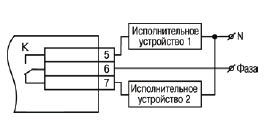 Схема подключения нагрузки к ВУ типа Р