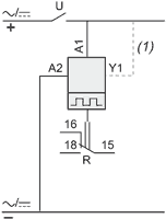 Схема подключения реле серии RE17RLMU, функции L и Li