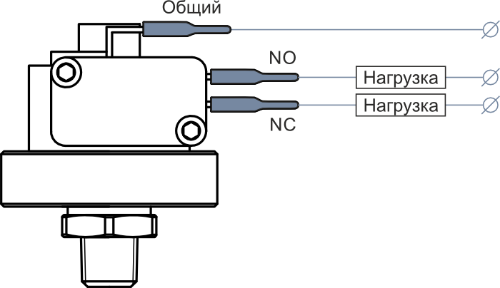 Схема подключения реле давления серии РДУ