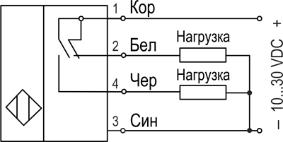 Схема подключения PNP - типа