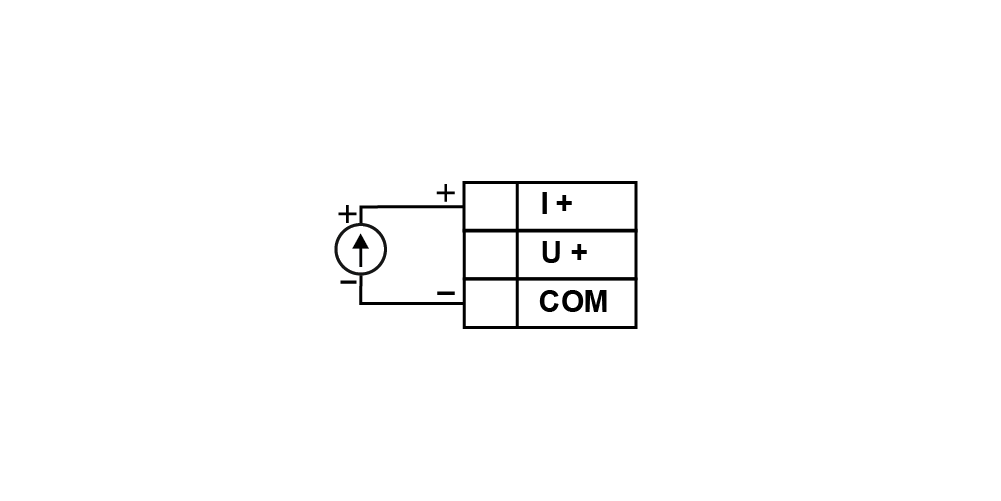 Подключение унифицированных сигналов тока 0…20 мА, 0…5 мА, 4…20 мА